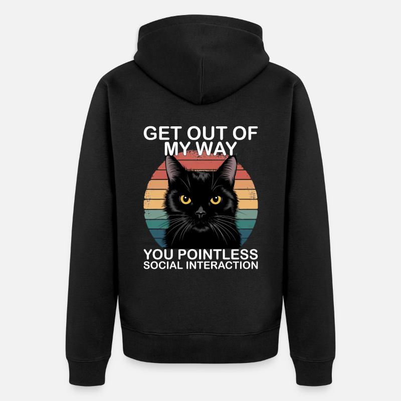 Drôle de chat noir - Veste à capuche bio Premium Unisexe - noir