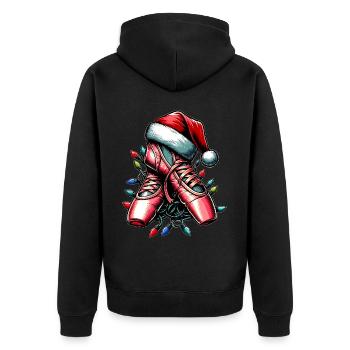 Ballett Tanz Ballerina Schuhe Weihnachten Hut Xmas - Unisex Premium Bio Zip Hoodie - Schwarz - Hinten - Nico (187cm)