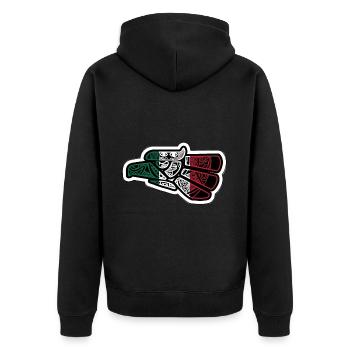 Mexique Mexique Cadeau mexicain Flag Football - Veste à capuche bio Premium Unisexe - noir - Dos - Nico (187cm)