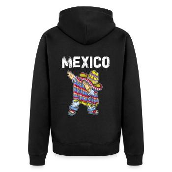 Mexique Mexique Cadeau mexicain Flag Football - Veste à capuche bio Premium Unisexe - noir - Dos - Nico (187cm)