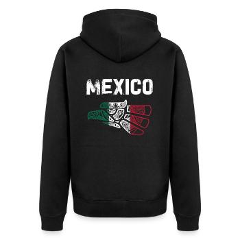 Mexique Mexique Cadeau mexicain Flag Football - Veste à capuche bio Premium Unisexe - noir - Dos - Nico (187cm)