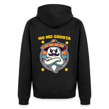 Mexican Ghost Funny Pun - Unisex Premium Organic Zip Hoodie - black - Back - Nico (187cm)