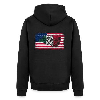 Mexique Mexique Cadeau mexicain Flag Football - Veste à capuche bio Premium Unisexe - noir - Dos - Nico (187cm)