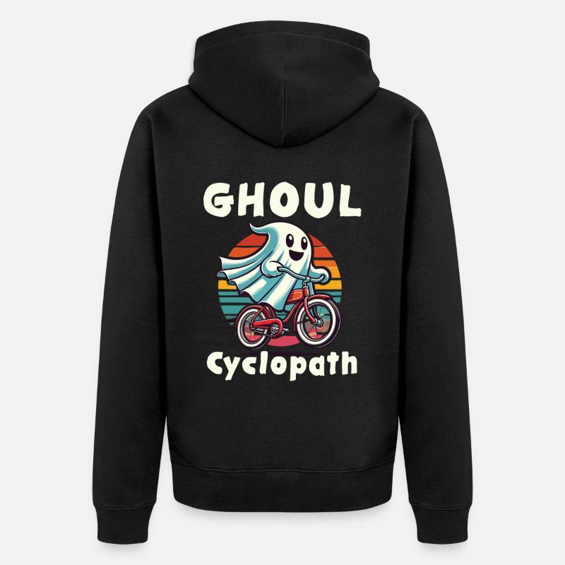 Ghoul Cyclopath Retro Ghost Driver - Veste à capuche bio Premium Unisexe - noir