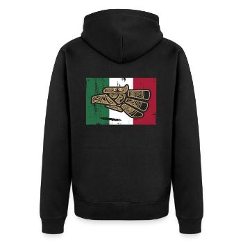 Mexique Mexique Cadeau mexicain Flag Football - Veste à capuche bio Premium Unisexe - noir - Dos - Nico (187cm)