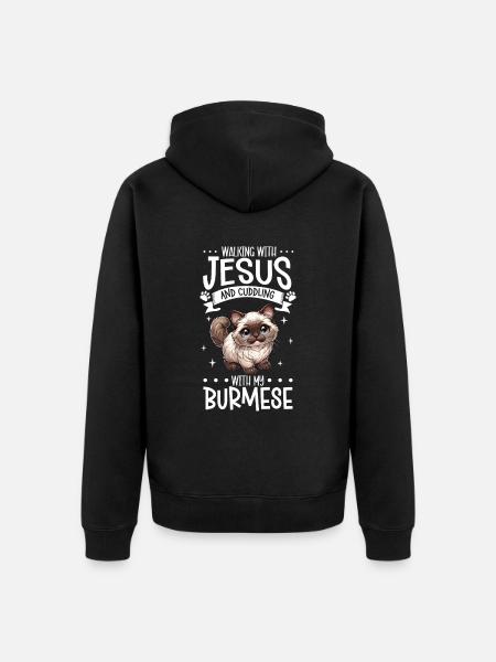 Jesus and my Burma - Unisex Premium Organic Zip Hoodie - black