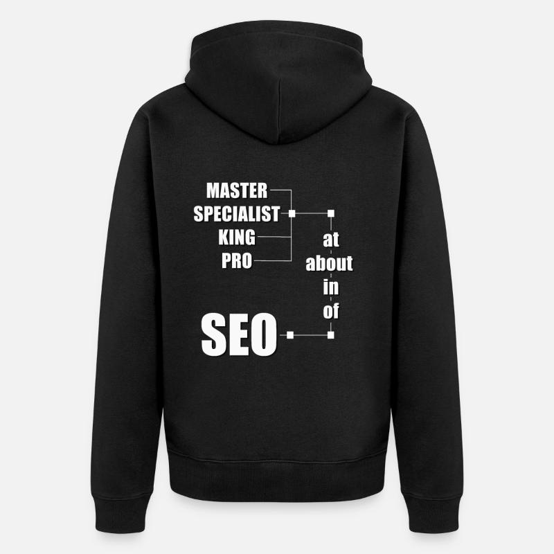 SEO - Marketing - Veste à capuche bio Premium Unisexe - noir