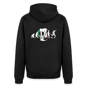 Mexico Mexico Mexican Gift Flag Football - Unisex Premium Organic Zip Hoodie - black - Back - Nico (187cm)