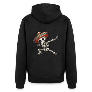 Mexique Mexique Cadeau mexicain Flag Football - Veste à capuche bio Premium Unisexe - noir - Dos - Nico (187cm)