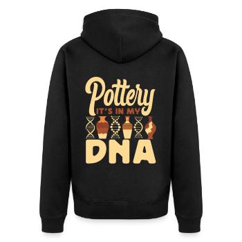 Pottery Ceramics Artist Pottery - Unisex Premium Bio Zip Hoodie - Schwarz - Hinten - Nico (187cm)