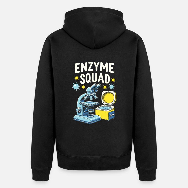 Biochemiker Kader - Unisex Premium Bio Zip Hoodie - Schwarz