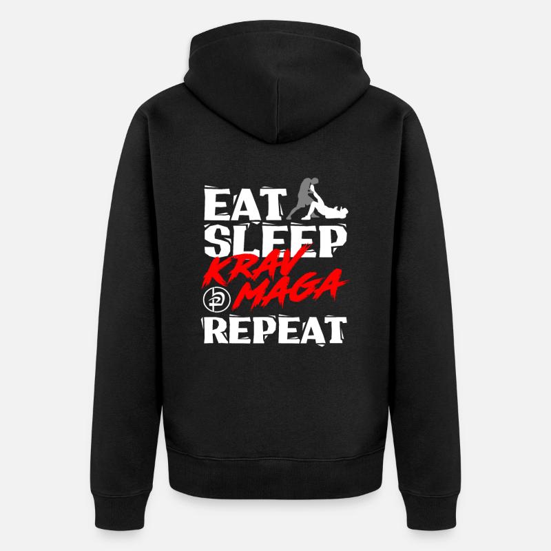 Krav Maga - Unisex Premium Bio Zip Hoodie - Schwarz