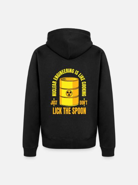 Atomtechnik ist wie Energie kochen - Unisex Premium Bio Zip Hoodie - Schwarz