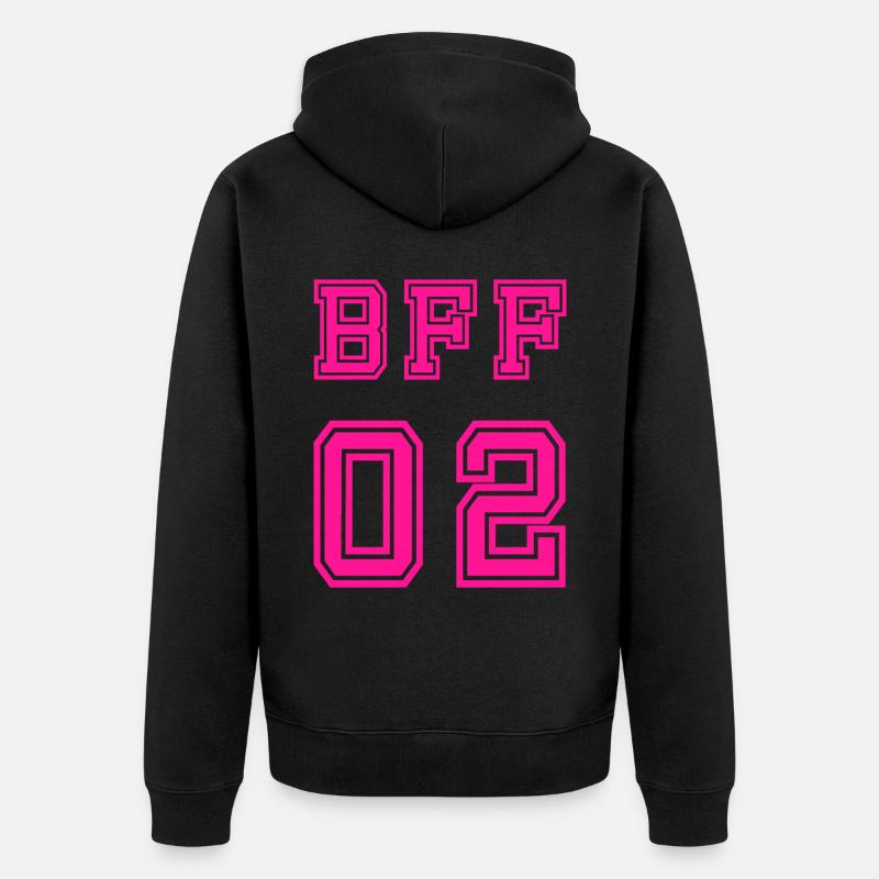 BFF - Unisex Premium Bio Zip Hoodie - Schwarz