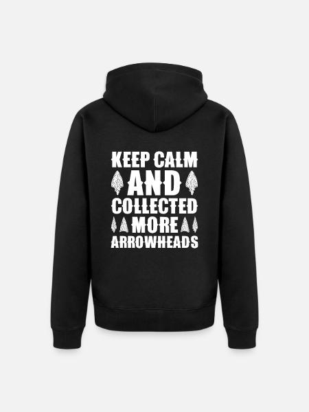 Pfeilspitzen Sammler Pfeilspitzen Sammlung - Unisex Premium Bio Zip Hoodie - Schwarz