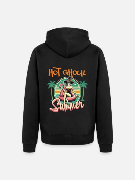 Hot Ghoul Summer Vibes - Unisex Premium Organic Zip Hoodie - black