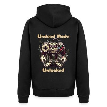 Mode manette de jeu Zombie déchaîné - Veste à capuche bio Premium Unisexe - noir - Dos - Nico (187cm)