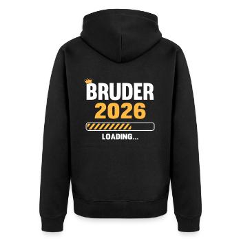Bruder 2026 Chargement - Veste à capuche bio Premium Unisexe - noir - Dos - Nico (187cm)