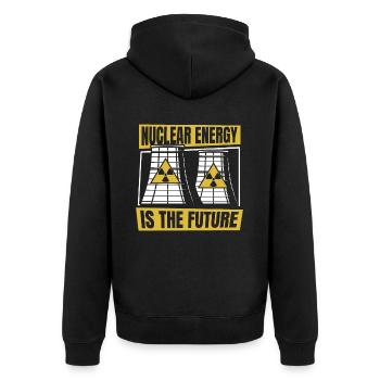 Nuclear Energy Is The Future Energy Uranium - Unisex Premium Organic Zip Hoodie - black - Back - Nico (187cm)