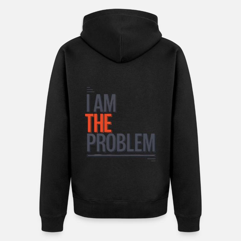 Ich Bin Das Problem Statement - Unisex Premium Bio Zip Hoodie - Schwarz
