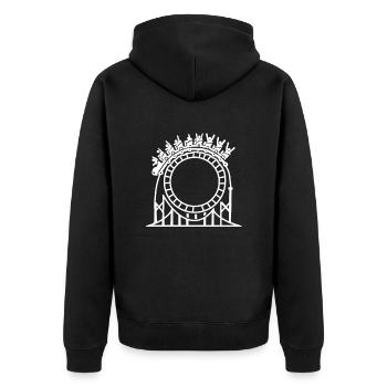 Montagnes russes - Veste à capuche bio Premium Unisexe - noir - Dos - Nico (187cm)