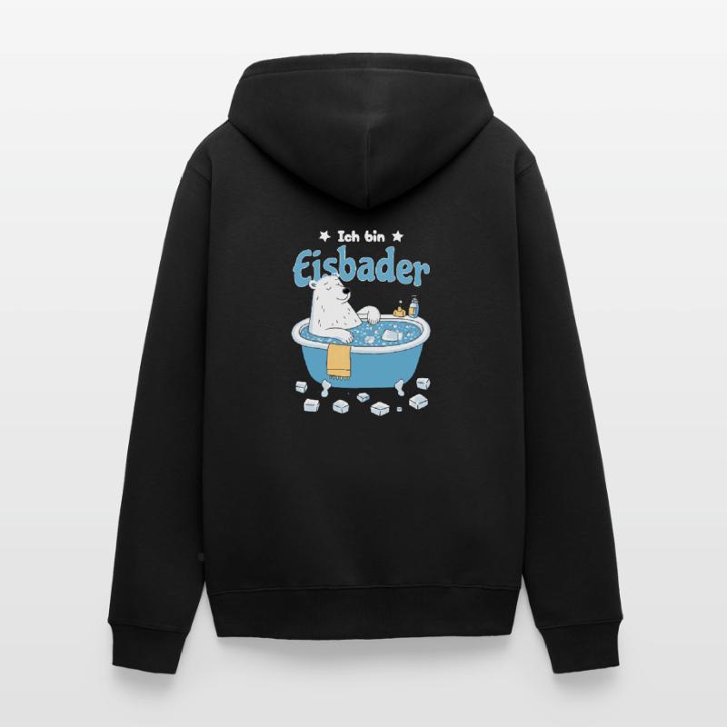 Der Eisbader – Kältetherapie Eisbär bei Eisbad Unisex Premium Bio Zip Hoodie