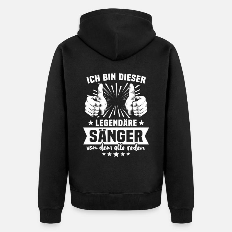 Légende de la chanteuse - Veste à capuche bio Premium Unisexe - noir