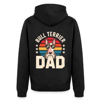 Bull Terrier Dire Drôle Bull Terrier Cadeau - Veste à capuche bio Premium Unisexe - noir - Dos - Nico (187cm)