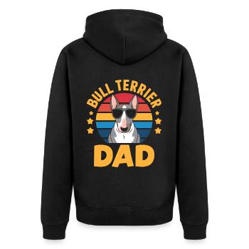 Bull Terrier Dire Drôle Bull Terrier Cadeau - Veste à capuche bio Premium Unisexe - noir - Dos - Nico (187cm)