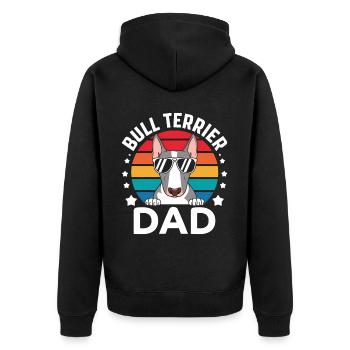 Bull Terrier Dire Drôle Bull Terrier Cadeau - Veste à capuche bio Premium Unisexe - noir - Dos - Nico (187cm)