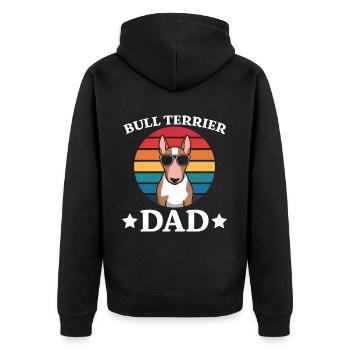 Bull Terrier Dire Drôle Bull Terrier Cadeau - Veste à capuche bio Premium Unisexe - noir - Dos - Nico (187cm)