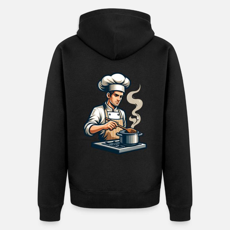 Arts culinaires Chefs-d’œuvre Chef Cuisine - Veste à capuche bio Premium Unisexe - noir