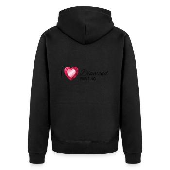 Diamond Painting Malerei Painting Diamonds - Unisex Premium Organic Zip Hoodie - black - Back - Nico (187cm)