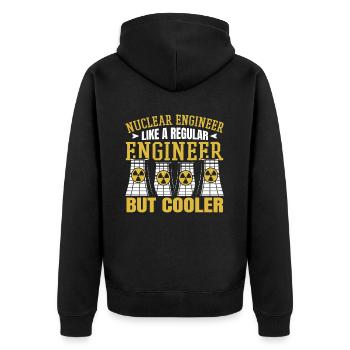 Like A Regular Engineer But Cooler Energy Nuclear - Unisex Premium Organic Zip Hoodie - black - Back - Nico (187cm)