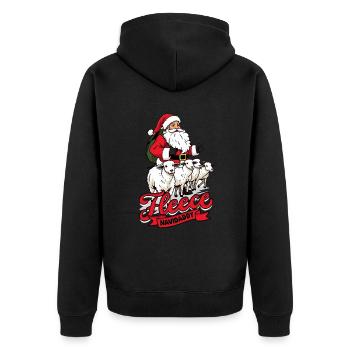 Schafhirte Schäferei Schafe Hirte - Unisex Premium Bio Zip Hoodie - Schwarz - Hinten - Nico (187cm)