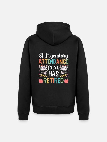 Attendance Secretary - Unisex Premium Organic Zip Hoodie - black