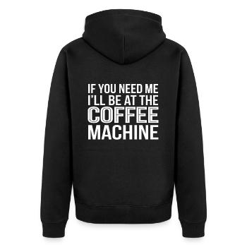 Humour de bureau - Veste à capuche bio Premium Unisexe - noir - Dos - Nico (187cm)