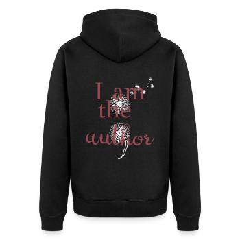Psychische Gesundheit Depression Semikolon - Unisex Premium Bio Zip Hoodie - Schwarz - Hinten - Nico (187cm)