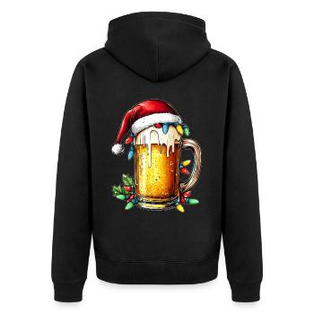 Bière artisanale Brasserie Brasserie Maison Noël - Veste à capuche bio Premium Unisexe - noir - Dos - Nico (187cm)