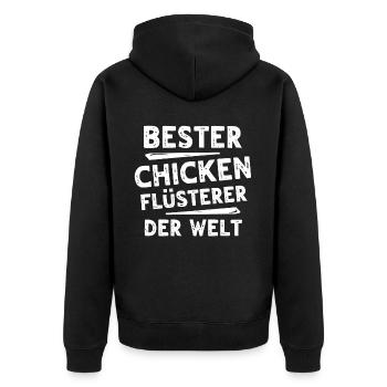Poulet - Veste à capuche bio Premium Unisexe - noir - Dos - Nico (187cm)