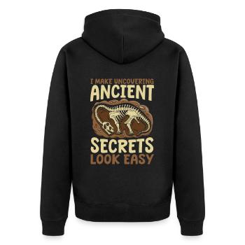 Archéologue - Veste à capuche bio Premium Unisexe - noir - Dos - Nico (187cm)