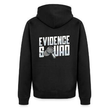 Forensischer Techniker Kader - Unisex Premium Bio Zip Hoodie - Schwarz - Hinten - Nico (187cm)