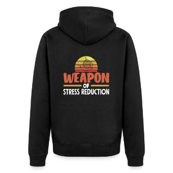Tricot arme de réduction du stress - Veste à capuche bio Premium Unisexe - noir - Dos - Nico (187cm)