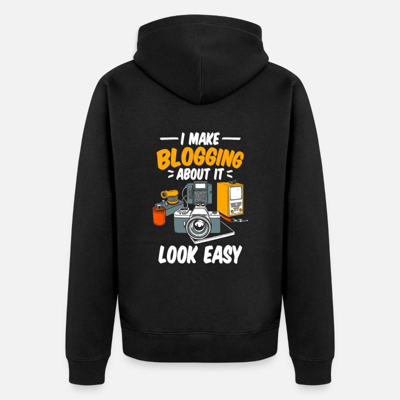 Blogueur Blogueur - Veste à capuche bio Premium Unisexe - noir