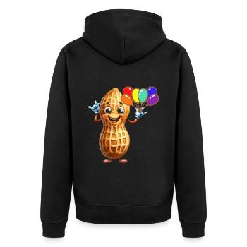 Ballons cacahuète Cadeau d’anniversaire - Veste à capuche bio Premium Unisexe - noir - Dos - Nico (187cm)