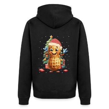 Cacahuète Père Noël Enfants Enfant Noël - Veste à capuche bio Premium Unisexe - noir - Dos - Nico (187cm)