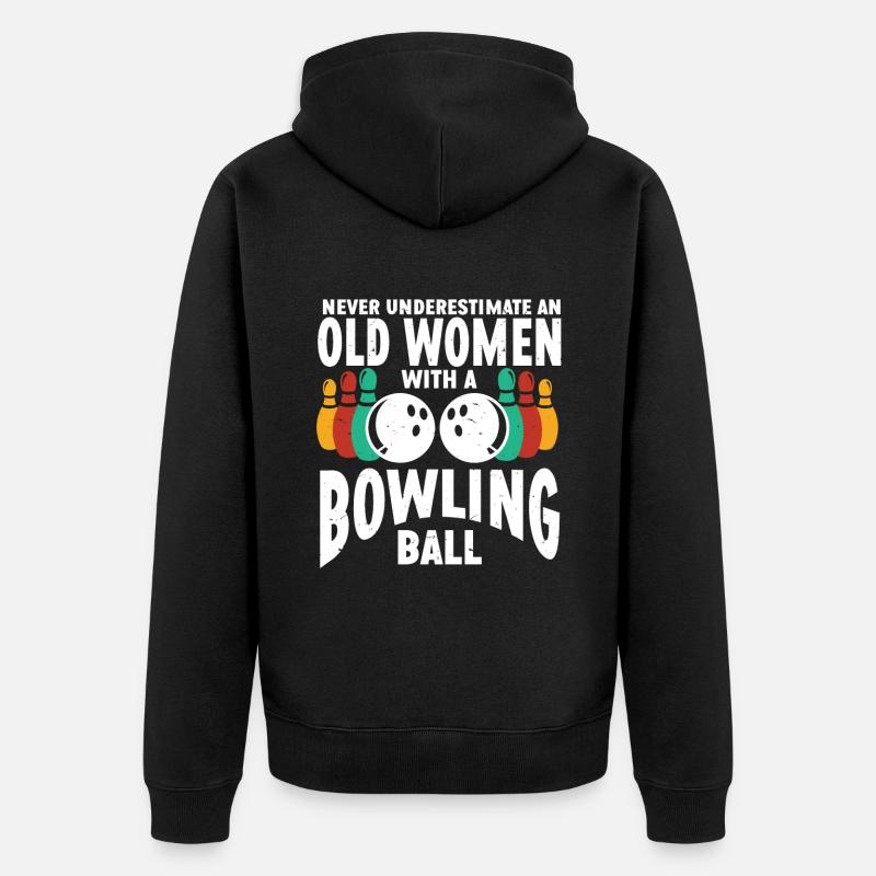 Boule de bowling Bowler - Veste à capuche bio Premium Unisexe - noir