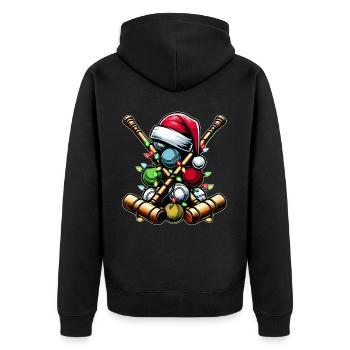Croquet boule Bunch Père Noël - Veste à capuche bio Premium Unisexe - noir - Dos - Nico (187cm)