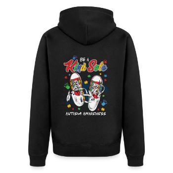 Autisme - Veste à capuche bio Premium Unisexe - noir - Dos - Nico (187cm)