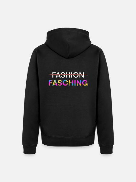 Fasching - Karneval - Unisex Premium Bio Zip Hoodie - Schwarz